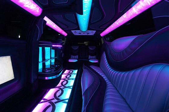 seats on the limo